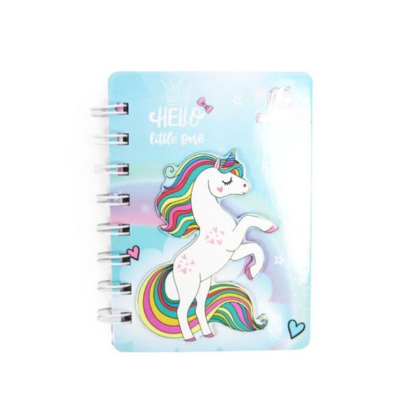 Unicorn spiral notatbok