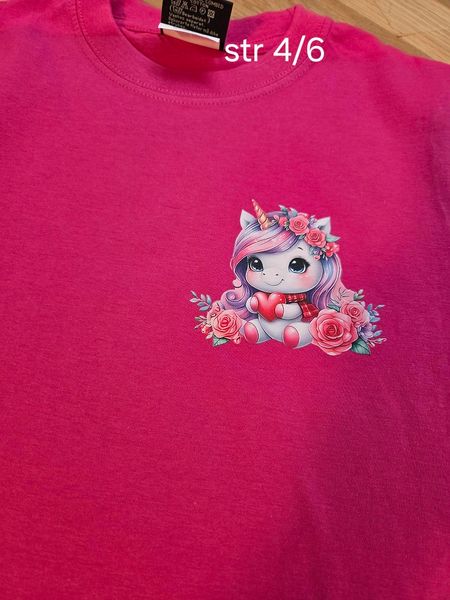 T-skjorte, rosa 4/6 år