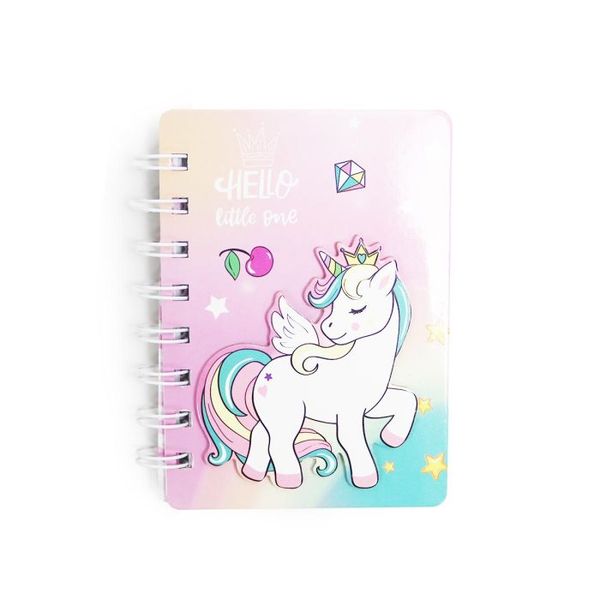 Unicorn spiral notatbok